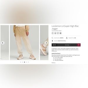 Lululemon LA Super-High Rise Jogger